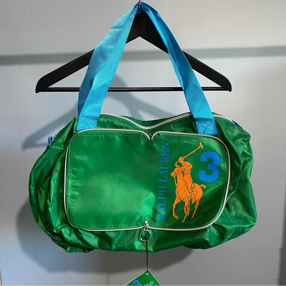 Polo Ralph Lauren Green Expandable Tote Bag